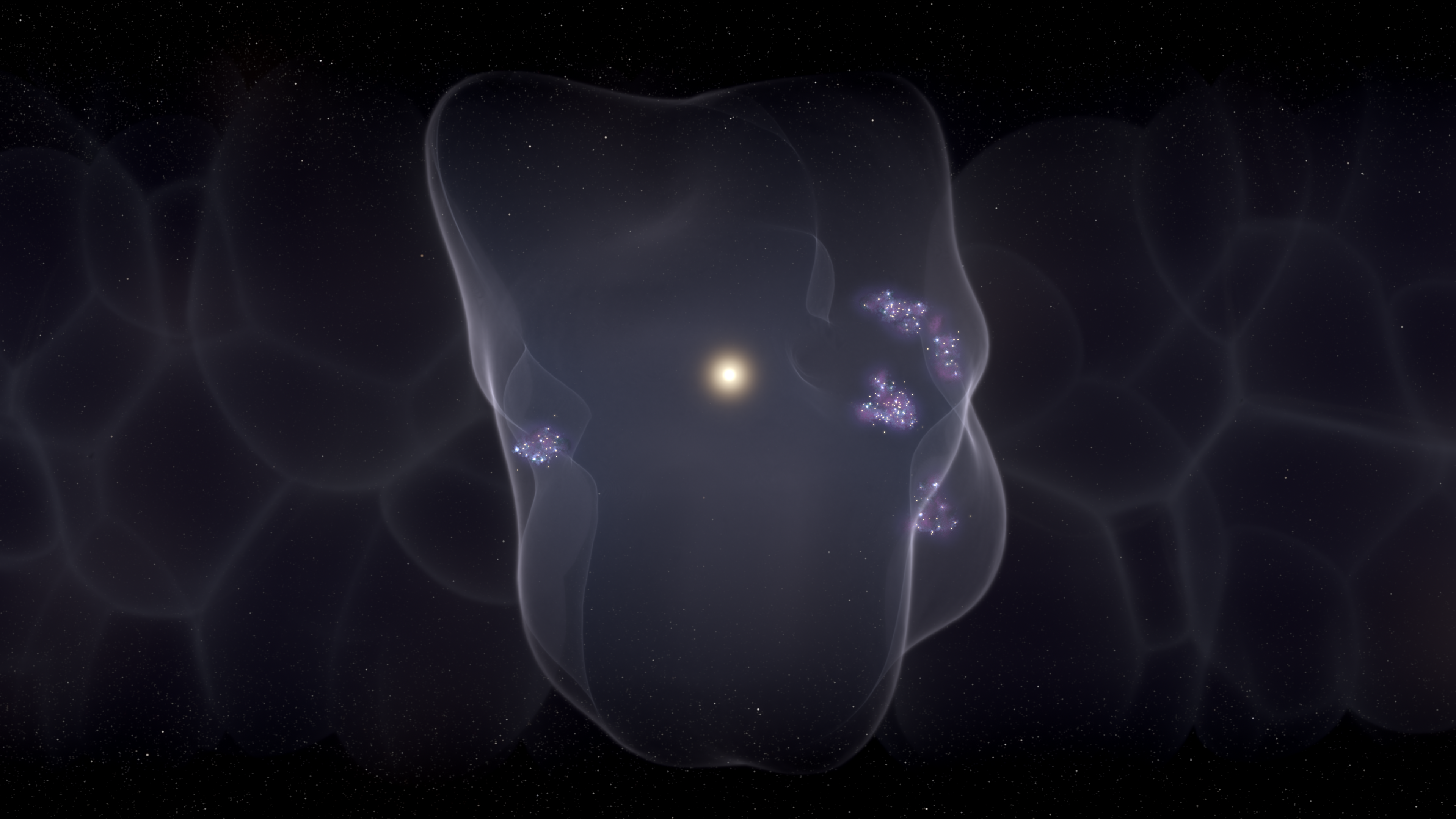 Illustration of bubble in space