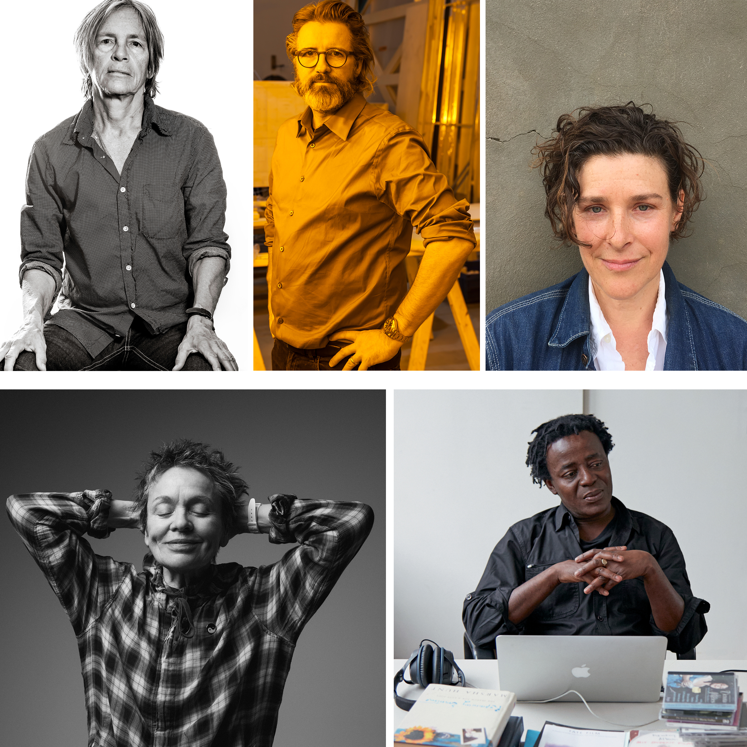 composite photo of several artists