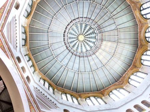 Ceiling rotunda surrounded by windows