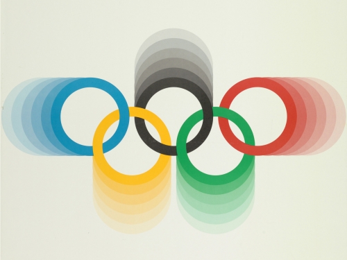 Poster with the Olympic rings and text: "Montreal 1976"