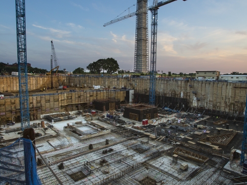 Construction site of National Museum of African American History and Culture 