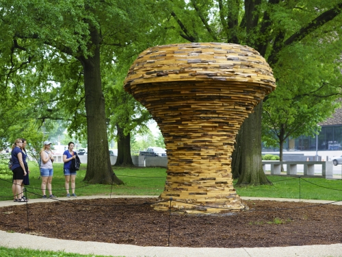 Mushroom sculpture at Life Underground