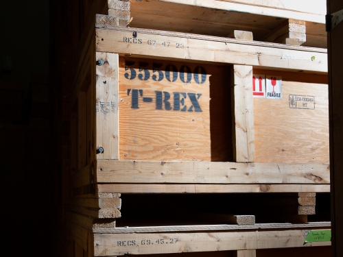 Stacked crates