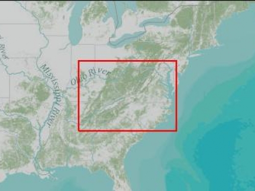 Eastern US map