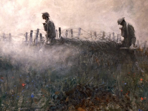 Painting of WWI soldiers