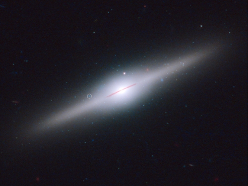 Black hole from shredded galaxy