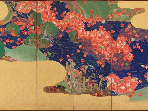 Ikeda Koson, Edo period, Japan, six-panel screens