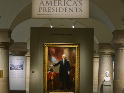 Lansdowne portrait at entrance to gallery