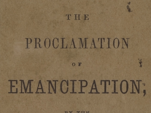 Original pamphlet for the Emancipation Proclamation