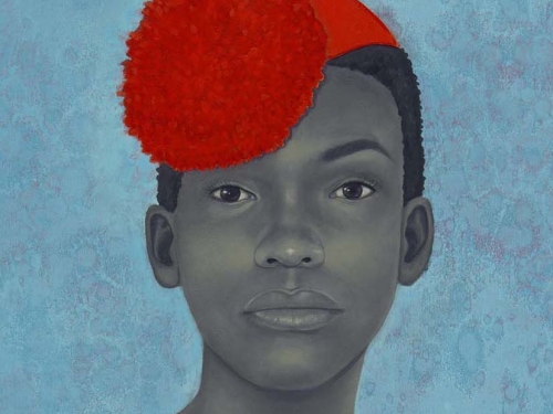 detail from painting Miss Everything