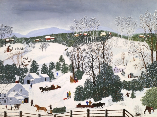 Painting "Going for Christmas Trees"