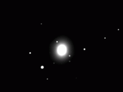 star against black background