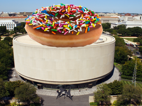 Hirshhorn with a donut on top