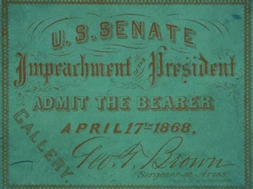 ticket to Andrew Johnson impeachment