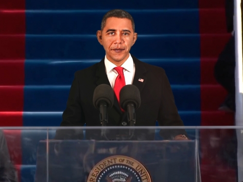 Animated image of Barack Obama at podium