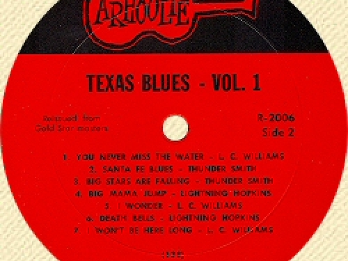 Texas Blues 45 recording by Arhollie Recrods