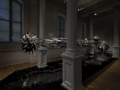 Installation view of sculpture by Lauren Fensterstock
