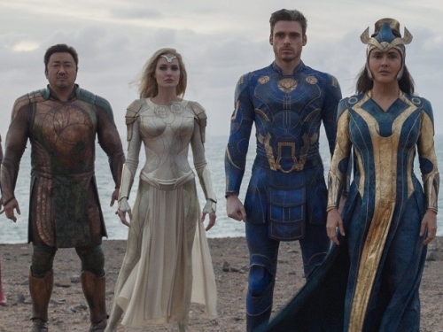 Screenshot of main characters from film "Eternals"