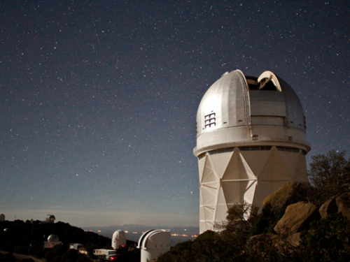 Large telescope outdoors