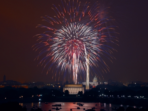 Fireworks over the National Mall
