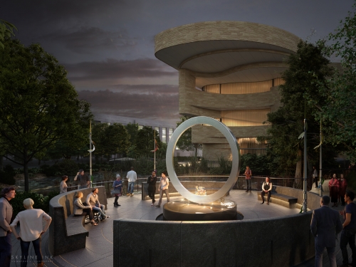 Artists rendering of National Native American Veterans Memorial