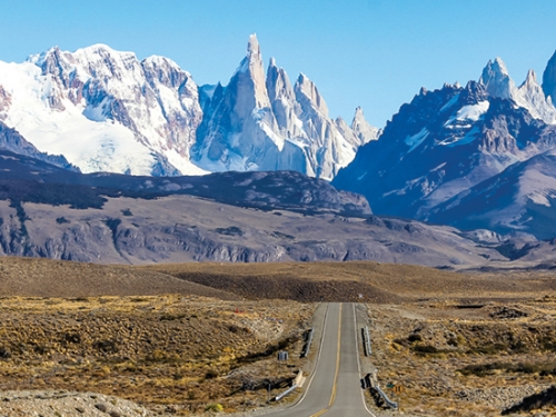 Highway leading to mountains