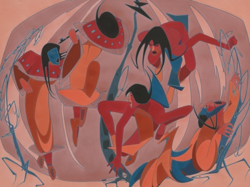 Abstract painting by Oscar Howe