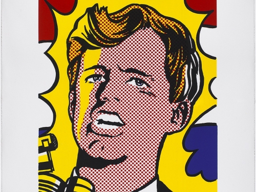 Lichentenstein portrait of Robert Kennedy