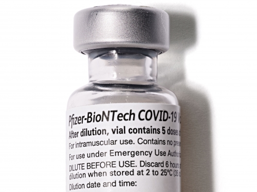 Vial of COVID-19 vaccine