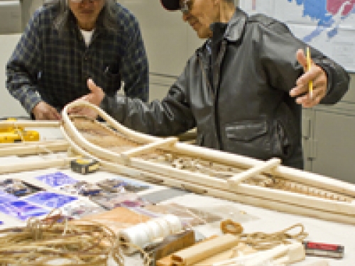 Men speaking in indigenous language