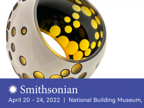 Smithsonian Craft Show graphic with a ring and logo