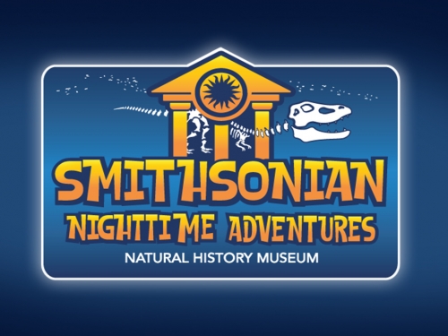 Graphic with text "Smithsonian Nighttime Adventures"