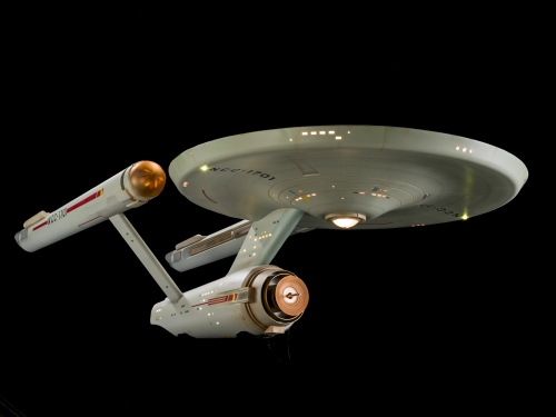 Enterprise model against black background