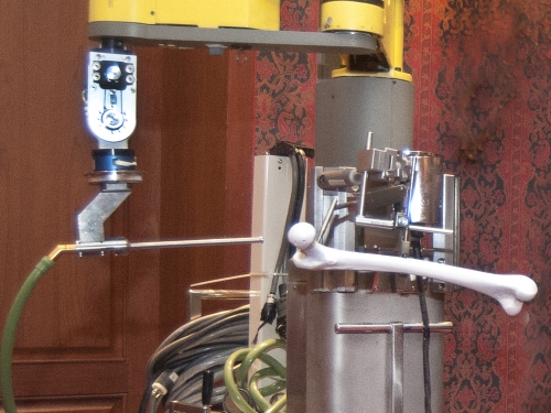 close up of surgical robot
