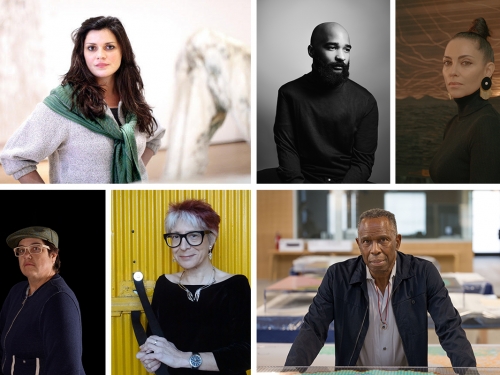 Portraits of six people