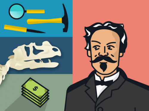 illustration of two male scientists