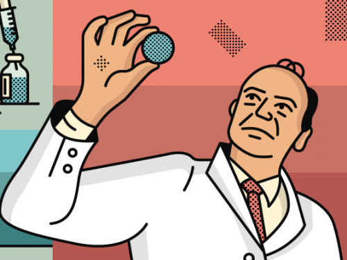 illustration of scientist