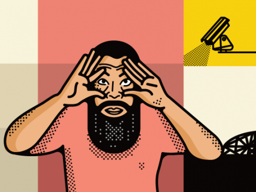 graphic illustration of Ai Weiwei
