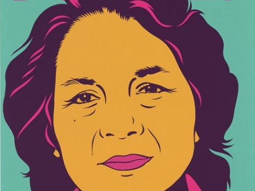 Dolores Huerta by Barbara Carrasco. Silkscreen 1999. National Portrait Gallery,