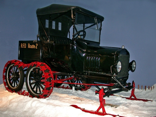 Ford Model T with Snow Attachment, 1921