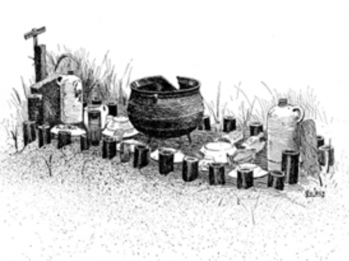 illustration of grave.
