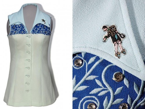 tennis dress and detail of the collar