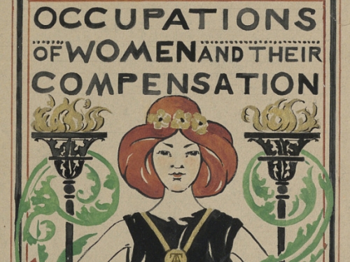 Design for Title Page, Occupations of Women and Their Compensation