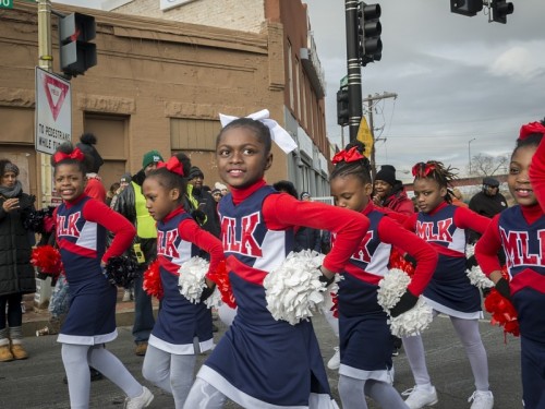 young girls in a parade