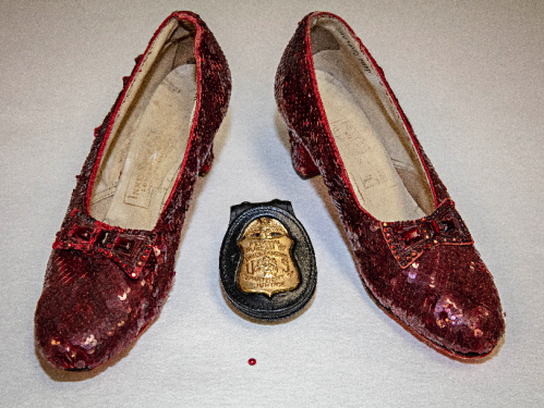 recovered pair of ruby slippers