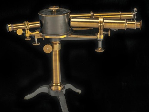 A metal spectroscope. 