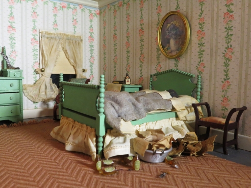Nutshell Studies - striped bedroom