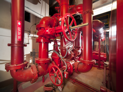 image of red pipes