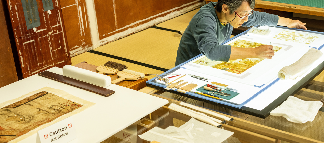 Jiro Ueda’s meticulous process for conserving Japanese artworks in the museum’s collection