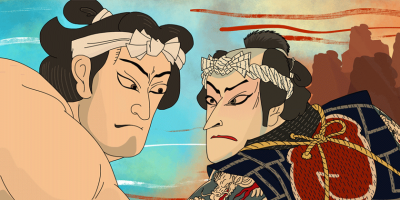 Sumo wrestler and firefighter face off
